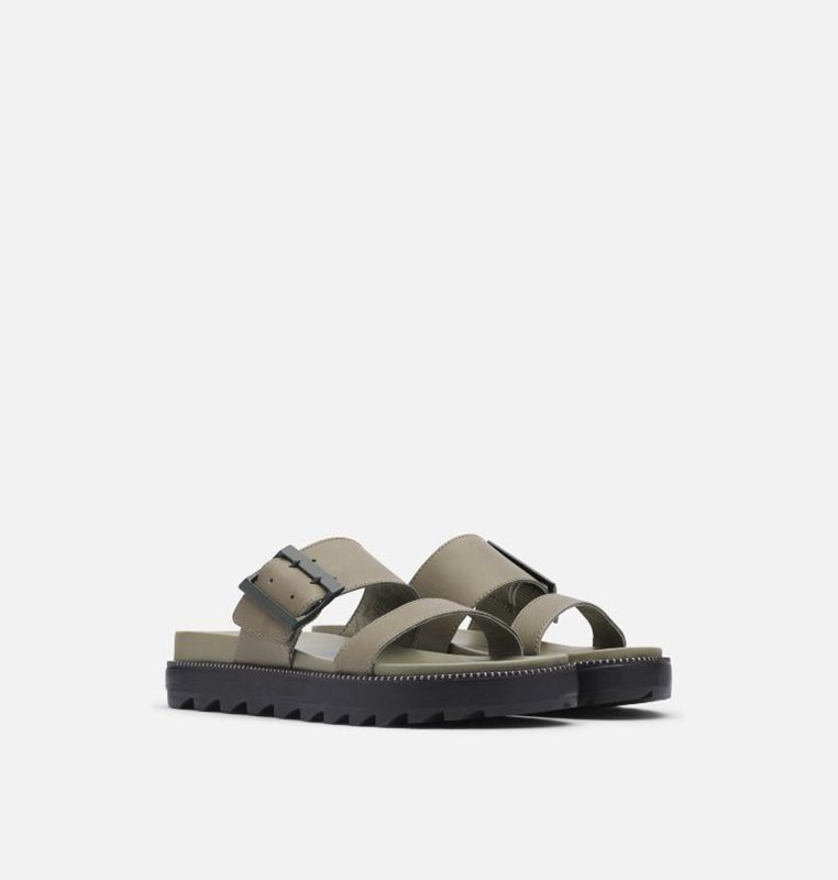 Womens Slides Olive - Sorel Roaming™ Buckle - 982-GYLCJX